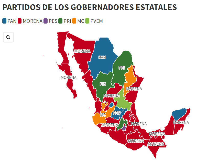 MÉXICO MORENA se hace con 4 nuevos gobernadores estatales y afianza su